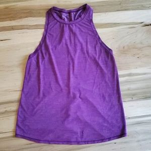 Lululemon tied up heathered plum purple split back knotted tank top singlet 6 8